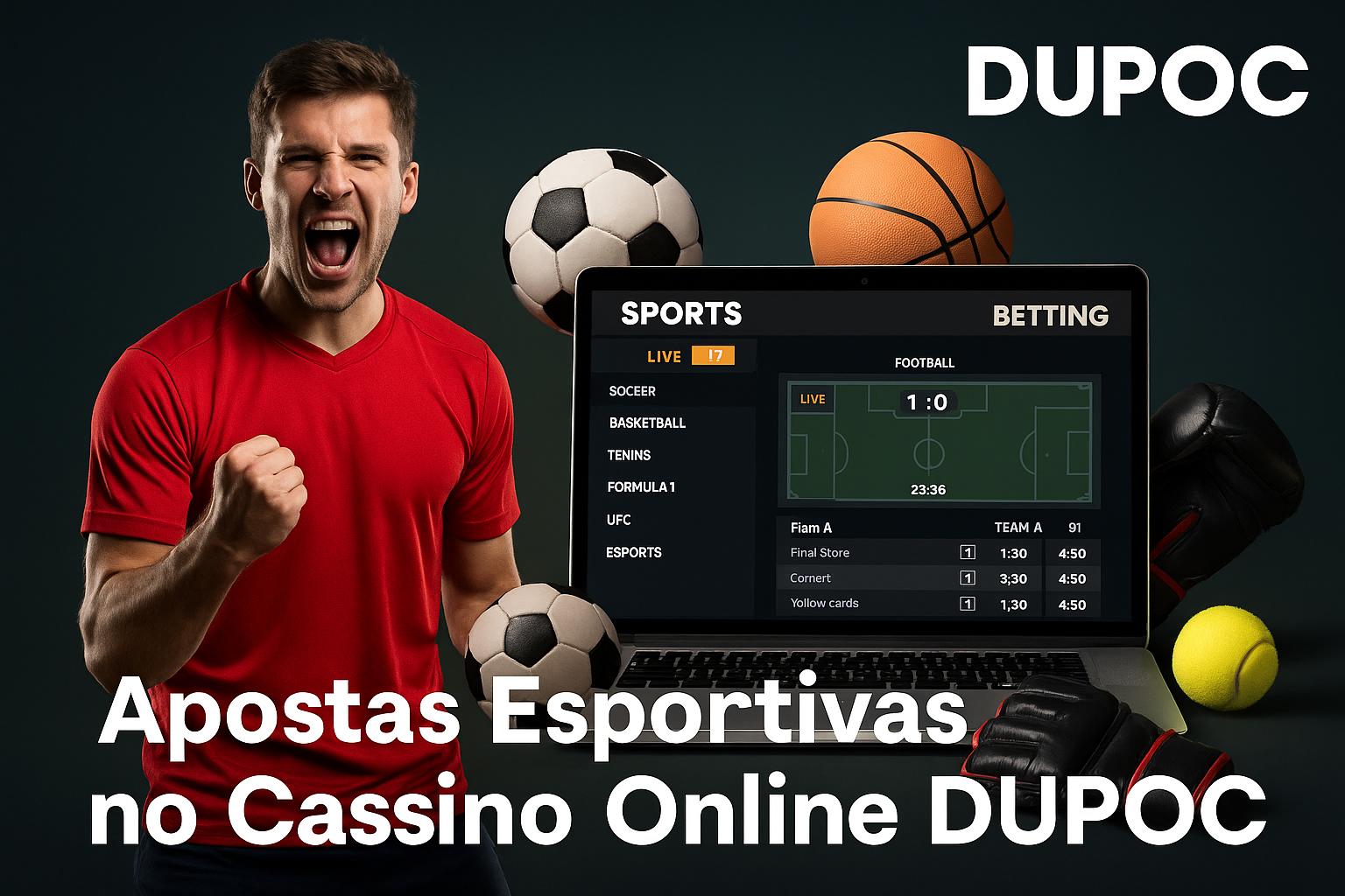 Apostas esportivas no cassino online DUPOC  